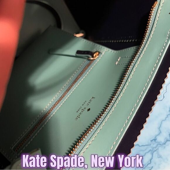Preowned Kate Spade New York Ivy Drive Loryn Small Tote – Turquoise Blue - Picture 5 of 11